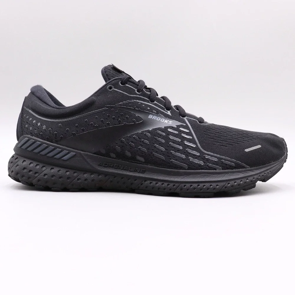 Brooks Adrenaline GTS 21 Mens Running Shoes Triple Black 1103491D020 Size 10 D